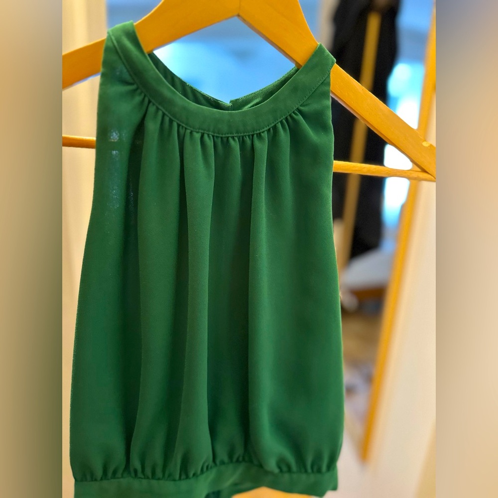 Wilfred Aritzia High Neck Deep Green Blouse.